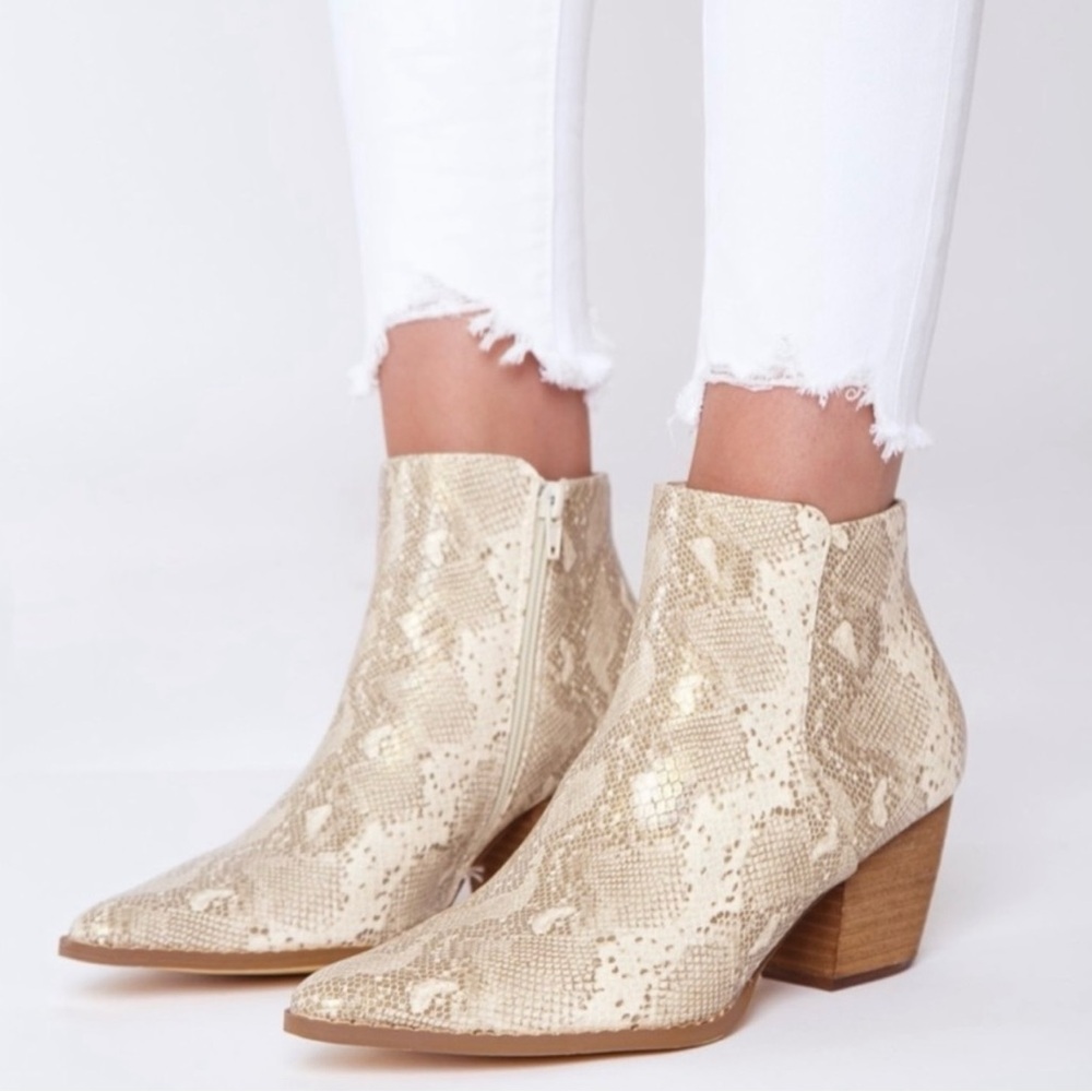 Coconuts by Matisse Shoes - Astoria Snakeskin Ankle Boots